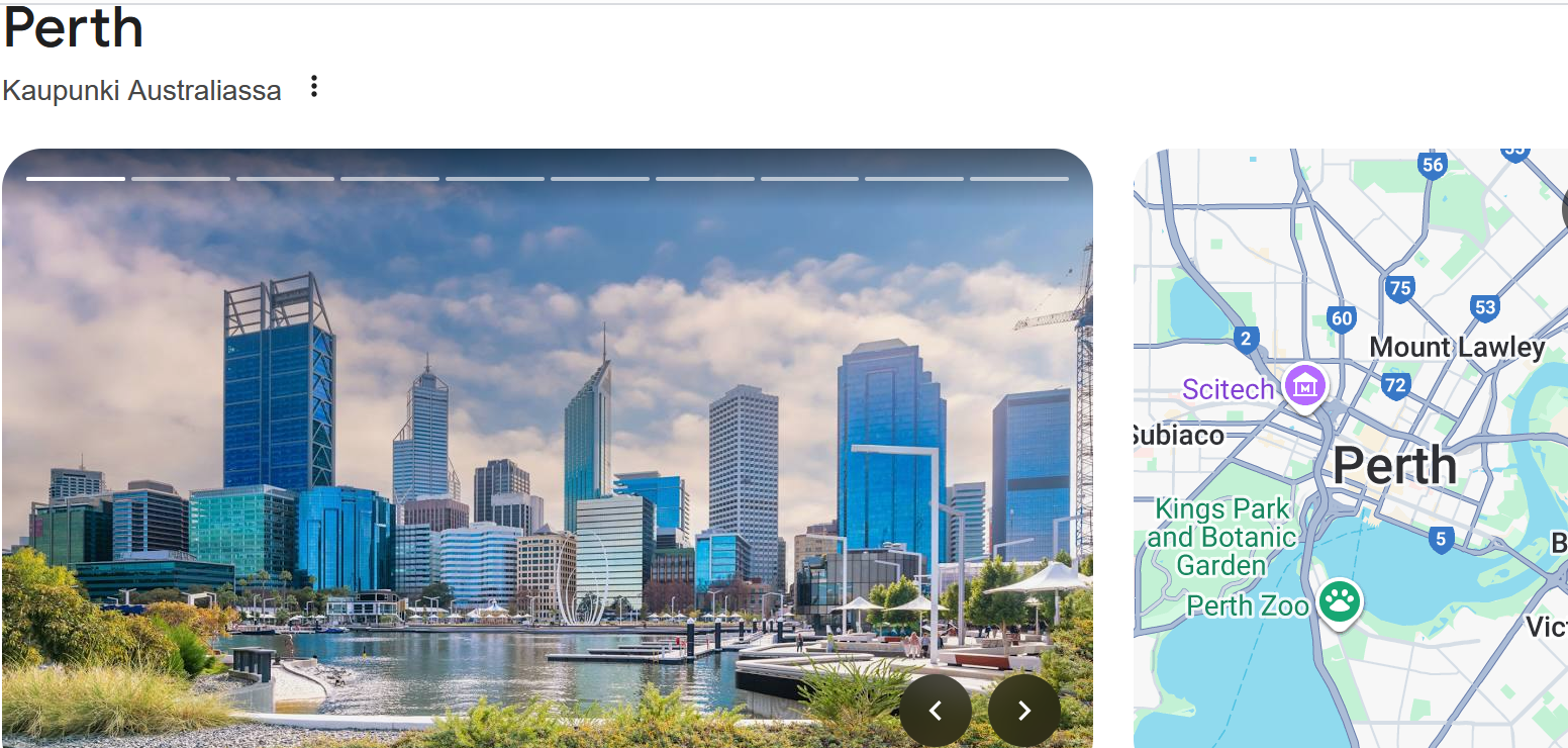 Going to Perth and then roadtrip from "village to village".